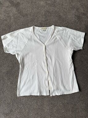 Vintage Eddie Bauer White Cotton Crew Neck Tee